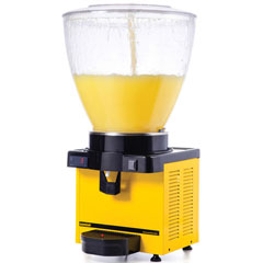 Samixir S40 Panoramic Cold Drink Dispenser, 40 Lt, with Fountain, Yellow, Digital - 1