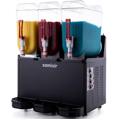 Samixir SLUSH36 Slush Triple Frozen and Cold Drink Dispenser, 12+12+12 Lt, Black - 1