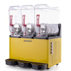 Samixir SLUSH36 Slush Triple Frozen and Cold Drink Dispenser, 12+12+12 Lt, Yellow - 2