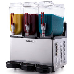 Samixir Slush36, Slush Triple Iced and Cold Beverage Dispenser, 12+12+12 lt, Inox - 1