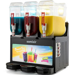 Samixir Slush36 Triple Allure Iced and Cold Beverage Dispenser, 12+12+12 lt, Black - 1