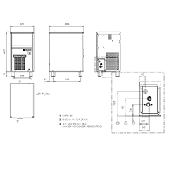 Simag SDE40 Cube Ice Maker, 38 kg/day, 2000 ice/day - 4