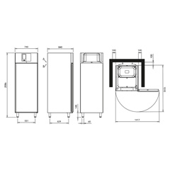 Sin Of Cold Geciktirmeli Mayalandırma Kabini , Dokunmatik Kontrollü, 18 Adet 60x40 cm Tepsi Kapasiteli - Thumbnail