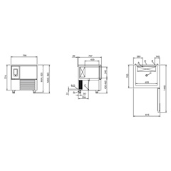 Sin Of Cold Shock Refrigerator and Freezer, Touch Control, Capacity for 5 Trays of 40x60 cm - 2