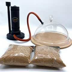 Slainte Fast Smoking Machine Black, Glass Jar and 2 Spare Sawdust - 1