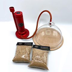 Slainte Fast Smoking Machine Red, Glass Jar and 2 Spare Sawdust - 1