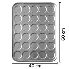 Sofuoğlu Hamburger Ekmeği Tavası, 12 Gözlü, 11,5 cm çap, 40x60 cm, 80 gram - 2