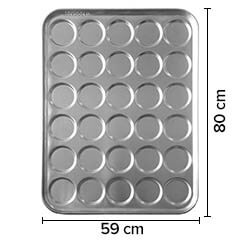 Sofuoğlu Hamburger Bun Tray, 24 Slots, 11.5 cm Diameter, 59x80 cm, 80 grams - 2