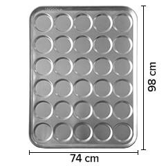 Sofuoğlu Hamburger Bun Tray, 35 Slots, 11.5 cm Diameter, 74x98 cm, 80 grams - 2