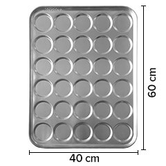 Sofuoğlu Hamburger Ekmeği Tavası, 8 Gözlü, 12,5 cm çap, 40x60 cm, 100 gram - 2