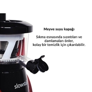 Tribest - Slowstar Soğuk Sıkım Meyve Ve Sebze Sıkacağı - SW-2020-F-Gri - 4