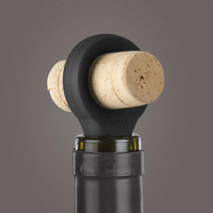 Vacu Vin Bottle Stopper, 2 Pieces, Black - 2