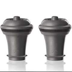 Vacu Vin Vacuum Wine Stopper, 2 Pieces, Gray - 1