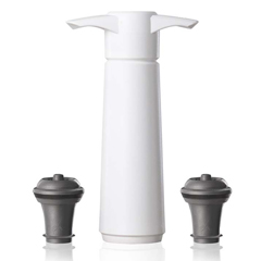 Vacu Vin Wine Vacuum Set, 1 Pump, 2 Wine Stoppers, White - 1