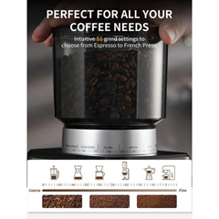 Vosco Barista Type Coffee Grinder, Digital - 4