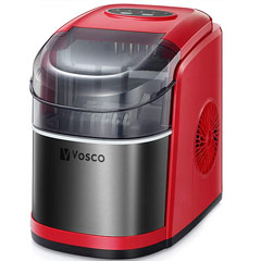 Vosco Ice Maker 12 Kg Countertop, Red - 1