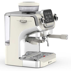 Vosco ST-520EC Pro Espresso Coffee Machine with Grinder, 1 Group, White - 2