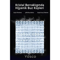 Vosco VSCB-25C Aura Serisi Tezgahaltı Küp Buz Makinesi, 25 kg/gün Kapasiteli, 22 Kg Saklama Hazne Kapasiteli - 3