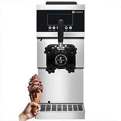 Vosco VXY-ZT960 Pro Silver Soft Arm Ice Cream Machine, Set Top - 1