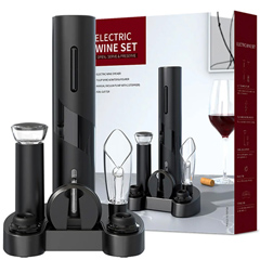 Vosco Wine Set, Electric Corkscrew Automatic Wine Opener, 6-Piece Set - 3