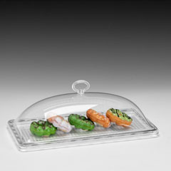 Zicco Acrylic Covered Polycarbonate Tray Display Dome - 1