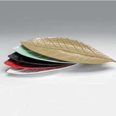 Zicco Bay Leaf Model Melamine Display Plate, Large, 47x17 cm - 2