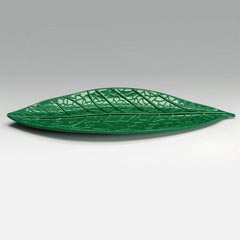 Zicco Bay Leaf Model Melamine Display Plate, Large, 47x17 cm - 1