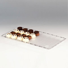 Zicco Chocolate Display Tray, Polycarbonate, 15x30 cm, Transparent - 1