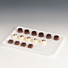 Zicco Chocolate Display Tray, Polycarbonate, 20x30 cm, Transparent - 2