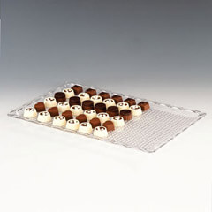 Zicco Chocolate Display Tray, Polycarbonate, 25x40 cm, Transparent - 1